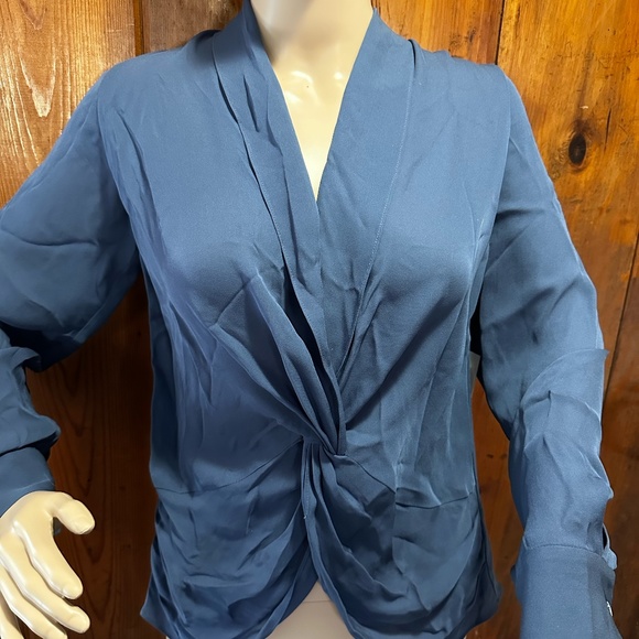 L'agence Silk Knotted Waist Blouse - NWT - SZ S - Picture 1 of 10